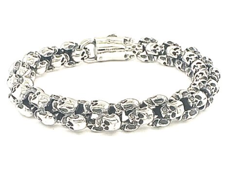 Stål armband döskallar